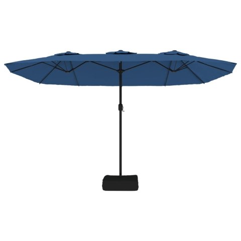 Podwójny parasol ogrodowy, niebieski, 449x245 cm Lumarko!