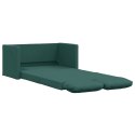 Sofa podłogowa 2-w-1, ciemnozielona, 112x174x55 cm, tkanina Lumarko!