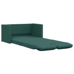 Sofa podłogowa 2-w-1, ciemnozielona, 112x174x55 cm, tkanina Lumarko!
