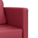 Sofa podłogowa 2-w-1, kolor wina, 112x174x55 cm, sztuczna skóra Lumarko!