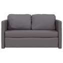 Sofa podłogowa 2-w-1, szara, 112x174x55 cm, sztuczna skóra Lumarko!