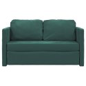 Sofa podłogowa 2-w-1, ciemnozielona, 122x204x55 cm, aksamit Lumarko!