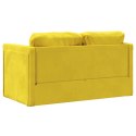 Sofa podłogowa 2-w-1, ciemnożółta, 122x204x55 cm, aksamit Lumarko!