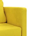 Sofa podłogowa 2-w-1, ciemnożółta, 122x204x55 cm, aksamit Lumarko!