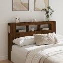 Wezgłowie łóżka z LED, brązowy dąb, 160x18,5x103,5 cm Lumarko!