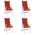 Poduszki na krzesła z wysokim oparciem, 4 szt., czerwony melanż Lumarko!