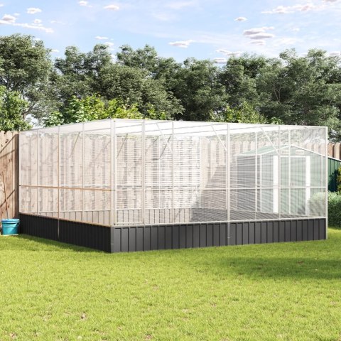 Woliera, srebrna, 418x414x212 cm, stal Lumarko!