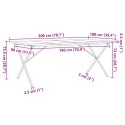 Stół jadalniany z nogami w kształcie litery X, 200x100x75,5 cm Lumarko!