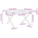 Stolik kawowy z nogami w kształcie litery X, 70x70x40 cm Lumarko!