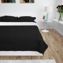 Dwustronna, pikowana narzuta na łóżko, 170x210 cm, czarno-biała Lumarko!