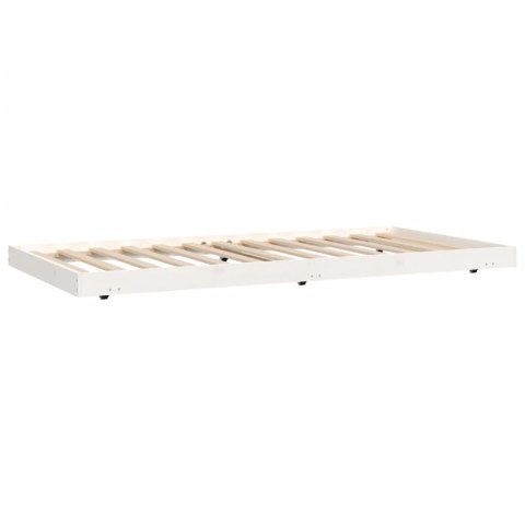 VidaXL Łóżko bez materaca, białe, 80x200 cm, lite drewno sosnowe
