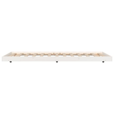 VidaXL Łóżko bez materaca, białe, 80x200 cm, lite drewno sosnowe
