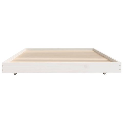 VidaXL Łóżko bez materaca, białe, 80x200 cm, lite drewno sosnowe
