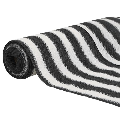 Siatka cieniująca, antracytowo-biała, 1,2x50 m, HDPE, 75 g/m² Lumarko!