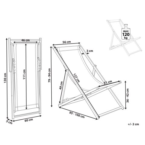 Leżak Metal Niebieski LOCRI II