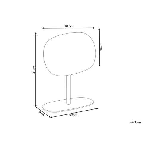 Lusterko kosmetyczne Złoty CHARENTE