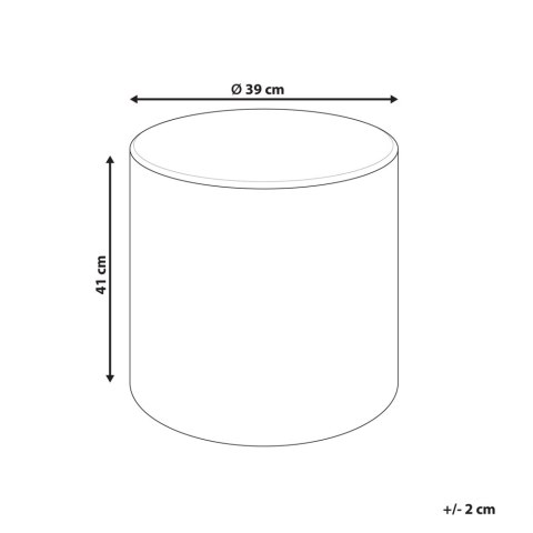 Puf boucle ⌀ 39 cm biały MOAB