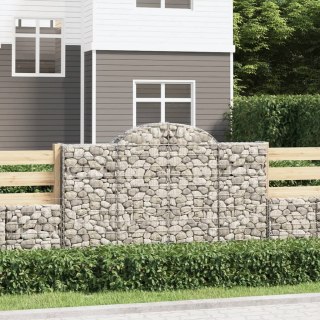 Kosze gabionowe, 25 szt, 200x30x120/140cm, galwanizowane żelazo Lumarko! #