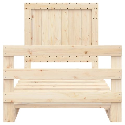 Rama łóżka z wezgłowiem, 100x200 cm, lite drewno sosnowe Lumarko!