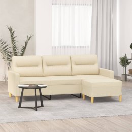 Sofa 3-osobowa, kremowa, 180 cm, tapicerowana tkaniną Lumarko!