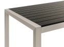 Stół ogrodowy 180 x 90 cm Plastik Czarno-srebrny VERNIO Lumarko!