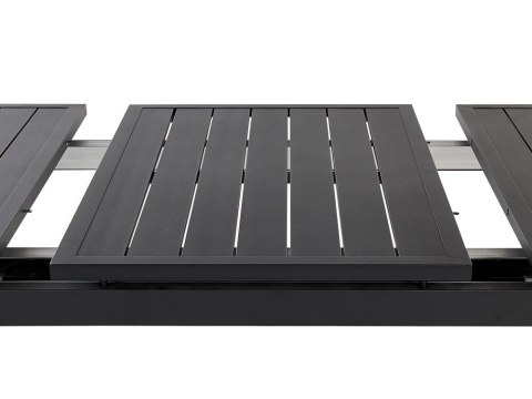 Stół ogrodowy 180/240 x 90 cm Metal Czarny VALCANETTO