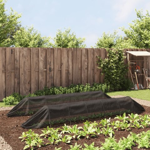 Tunele ogrodowe z siatki, 2 szt., czarne, stal i polietylen Lumarko!