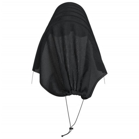 Tunele ogrodowe z siatki, 2 szt., czarne, stal i polietylen Lumarko!