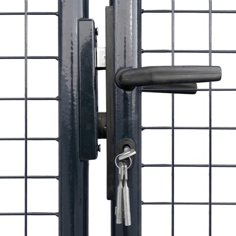 Brama ogrodowa z siatki, galwanizowana stal, 400x150 cm, szara Lumarko!