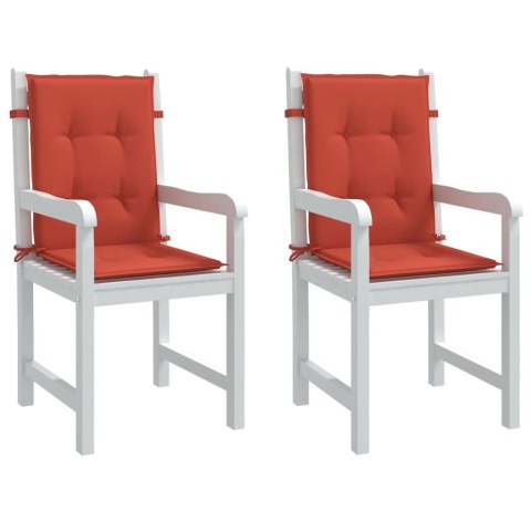 Poduszki na krzesła z niskim oparciem, 2 szt., czerwony melanż Lumarko!