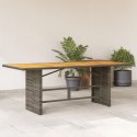 Stół ogrodowy z akacjowym blatem, szary, 190x80x75 cm Lumarko!