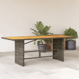 Stół ogrodowy z akacjowym blatem, szary, 190x80x75 cm Lumarko!