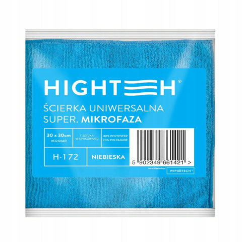 Highteh Ścierka Uniwersalna Mikrofaza MH-172B Niebieska 30x30cm...