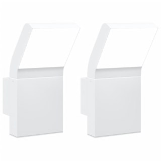Kinkiety zewnętrzne LED, 2 szt., białe, odlewane aluminium Lumarko!