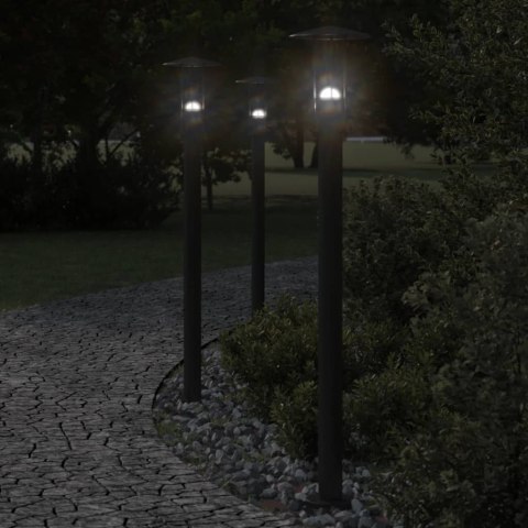 Lampa ogrodowa na słupku, czarna, 100 cm, stal nierdzewna Lumarko!