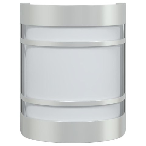 Kinkiety zewnętrzne, 2 szt. srebrne, stal nierdzewna Lumarko!