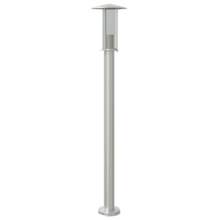 Lampa ogrodowa na słupku, srebrna, 100 cm, stal nierdzewna Lumarko!