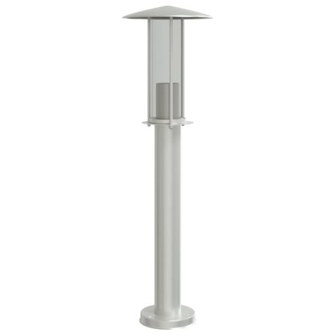 Lampa ogrodowa na słupku, srebrna, 60 cm, stal nierdzewna Lumarko!