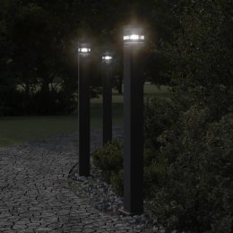 Zewnętrzne lampy stojące, z gniazdem, 3 szt., czarne, 110 cm Lumarko!