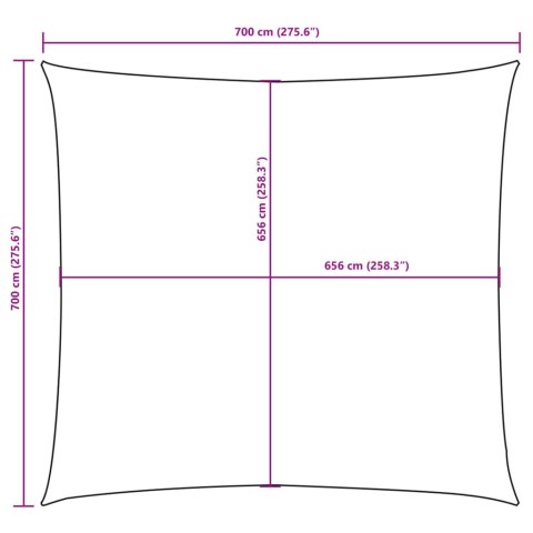 VidaXL Żagiel ogrodowy, tkanina Oxford, kwadrat, 2x2 m, ciemnozielony