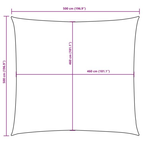 VidaXL Żagiel przeciwsłoneczny, tkanina Oxford, kwadrat, 5x5 m, zieleń