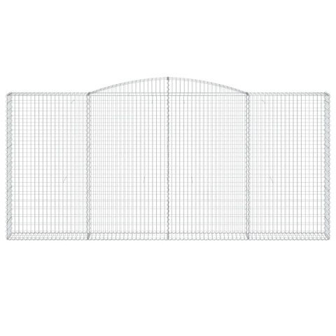 Kosze gabionowe, 10 szt, 400x30x180/200cm, galwanizowane żelazo Lumarko! #