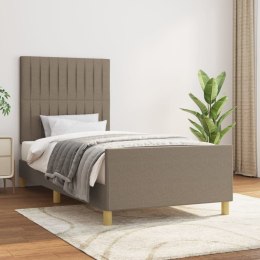 Rama łóżka z zagłówkiem, taupe, 100x200 cm, obita tkaniną Lumarko!