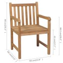 Krzesła ogrodowe 8 szt., z beżowymi poduszkami, drewno tekowe Lumarko!