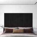 Panele ścienne, 12 szt., czarne, 30x15 cm, aksamit, 0,54 m² Lumarko!