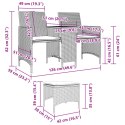 2-os. sofa ogrodowa ze stolikiem i stołkami, jasnoszara Lumarko!