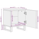 Szafki nocne, 2 szt., 40x33x46 cm, lite surowe drewno mango Lumarko!