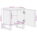 Szafki nocne, 2 szt., 40x33x46 cm, bielone drewno mango Lumarko!