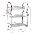 Suszarka Ociekacz Do Naczyń Trzy Poziomowa E-8177 Srebrna Lumarko!