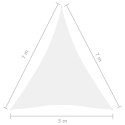 VidaXL Żagiel ogrodowy, tkanina Oxford, trójkątny, 5x7x7 m, biały